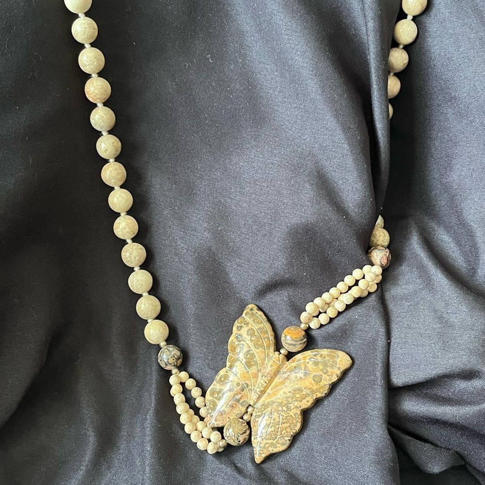 Vintage leopards jasper necklace – Leopard Skin